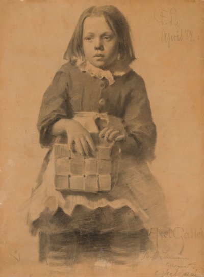 Niña con cesta de abedul de Akseli Gallen-Kallela