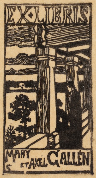 El exlibris de Mary y Axel Gallén de Akseli Gallen-Kallela