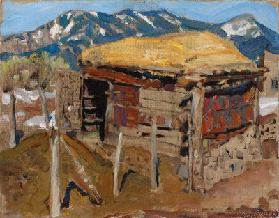Cobertizo en las montañas Taos de Akseli Gallen-Kallela