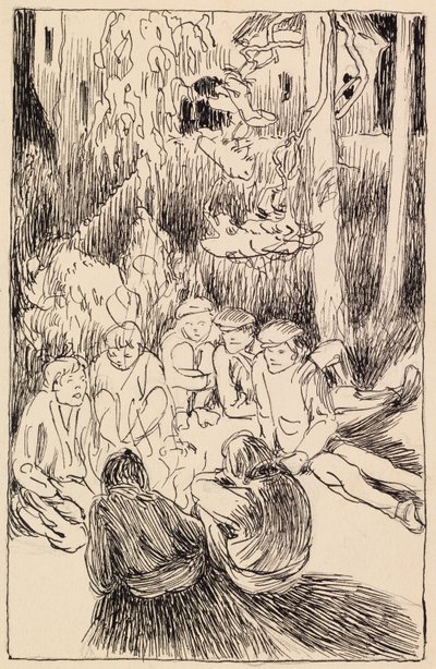 Los hermanos en el páramo de Sonninmäki de Akseli Gallen-Kallela