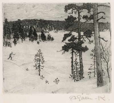 El oscuro velo del invierno de Akseli Gallen-Kallela