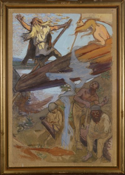 La partida de Väinämöinen de Akseli Gallen-Kallela