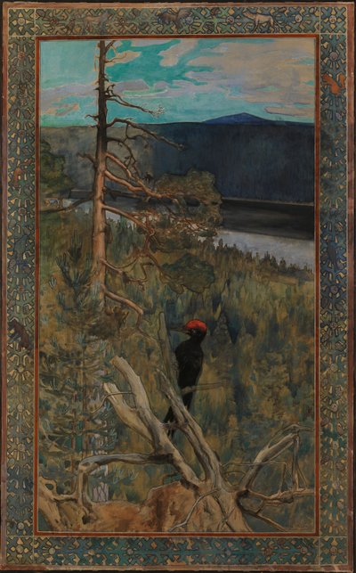 El gran pájaro carpintero negro de Akseli Gallen-Kallela