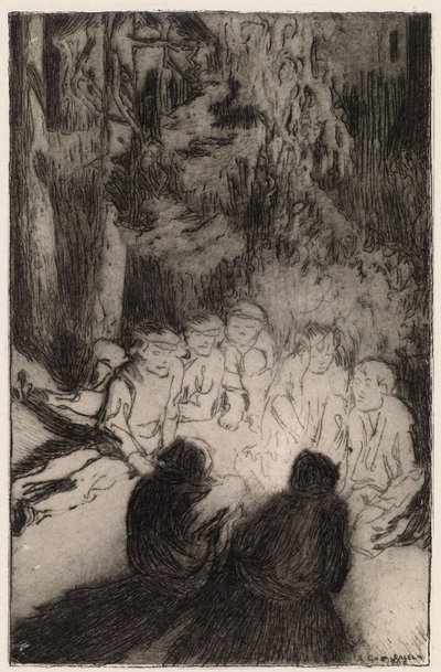 Un cuento de campamento (Los Siete Hermanos) de Akseli Gallen-Kallela