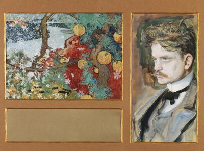 En Saga Jean Sibelius y paisaje de fantasía, 1894 de Akseli Gallen Kallela