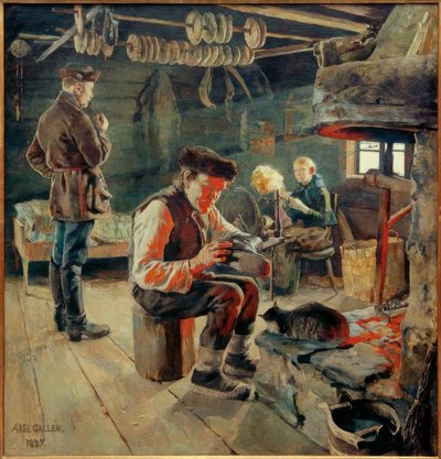Cocina campesina de Akseli Valdemar Gallen Kallela