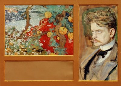 En Saga - Paisaje fantástico con retrato de Jean Sibelius de Akseli Valdemar Gallen Kallela
