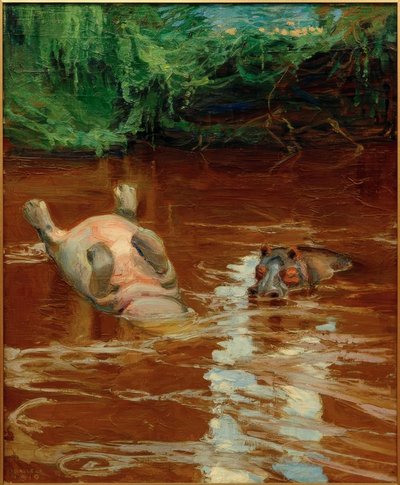 Hipopótamos en el Tana de Akseli Valdemar Gallen Kallela