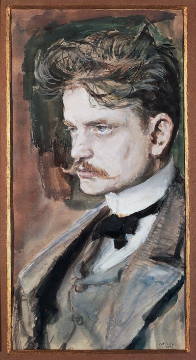 Retrato de Johan Christian Julius Sibelius, conocido como Jean Sibelius de Akseli Valdemar Gallen Kallela