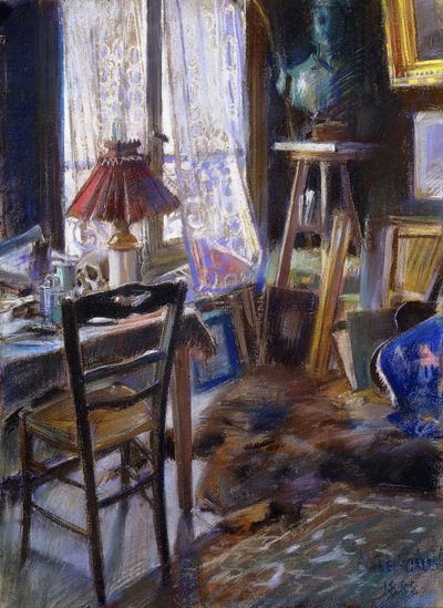 El Estudio del Conde Deheaulme de Vallombreuse, 36 Rue Jouffroy, París de Akseli Valdemar Gallen Kallela