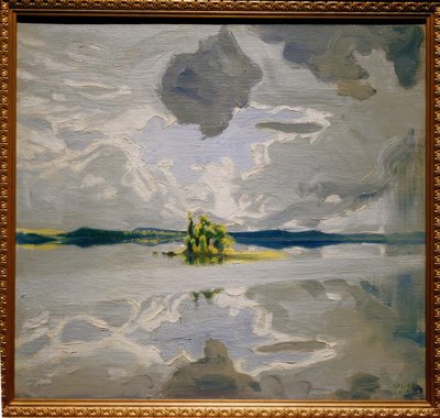 Nubes sobre un lago de Akseli Valdemar Gallen Kallela
