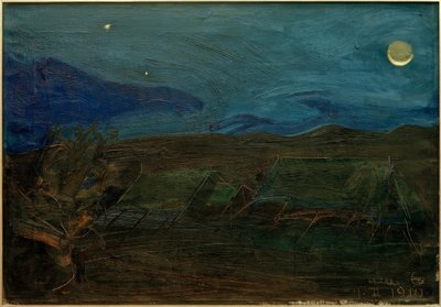 Tiendas de campaña a la luz de la luna de Akseli Valdemar Gallen Kallela