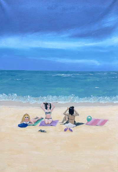 Amigos, 2021 (óleo sobre lienzo) de Akturk Yasemin