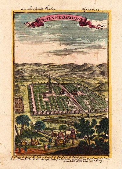 Die alte Stadt Babel, 1719 de Alain Manesson Mallet
