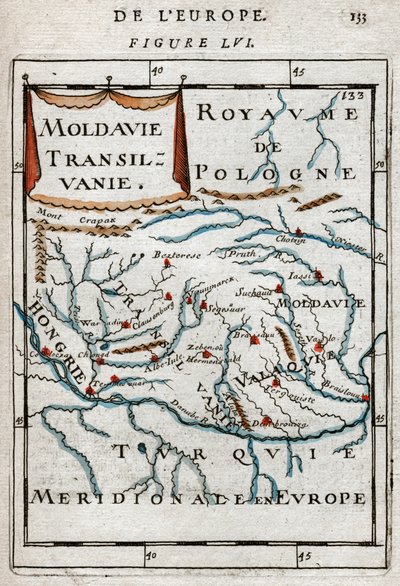 Mapa de Rumania 1683 de Alain Manesson Mallet