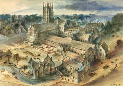 Abadía de Fountains, siglo XII, c1950-1970 de Alan Ernest Sorrell