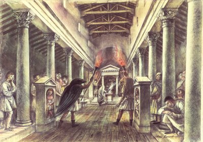 Interior del Templo de Mitra de Alan Ernest Sorrell