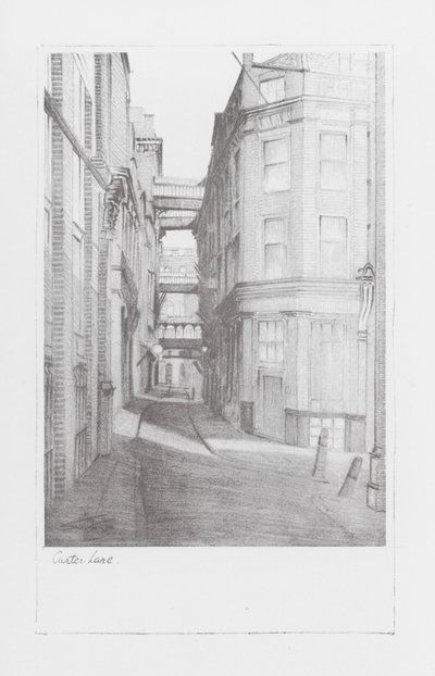 London Lanes: Carter Lane (litografía) de Alan Stapleton