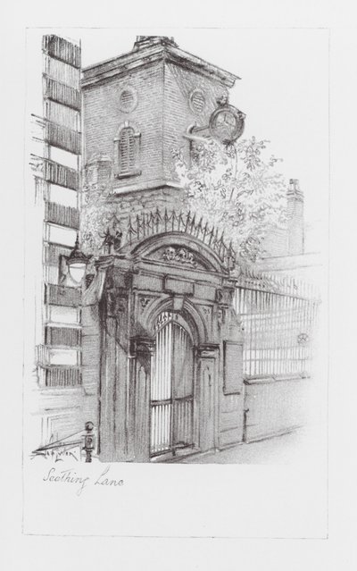 London Lanes: Seething Lane (litografía) de Alan Stapleton