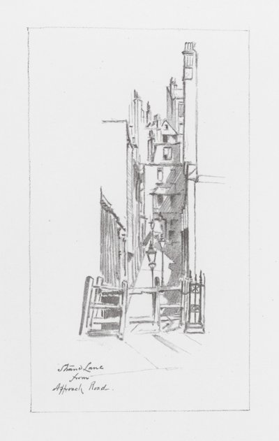 Londres Lanes: Strand Lane (litografía) de Alan Stapleton