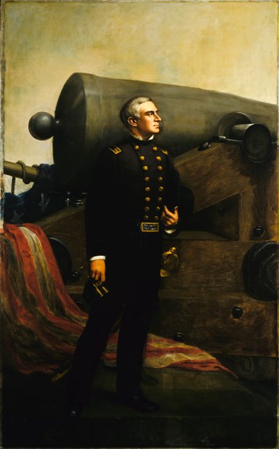 El primer disparo en Fort Sumter Mayor Robert Anderson de Alban Jasper Conant