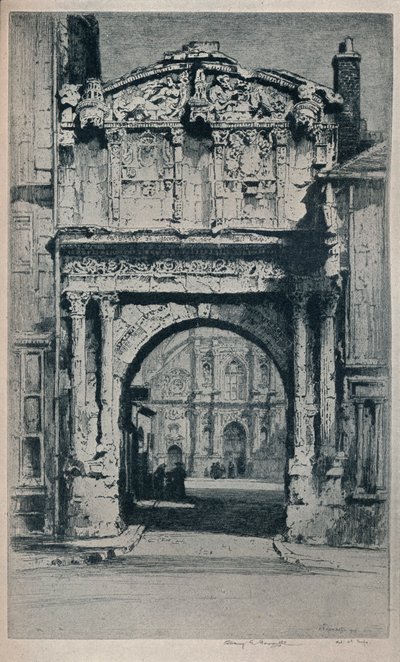 Porte Saint-Pierre, Auxerre, 1912 de Albany E Howarth