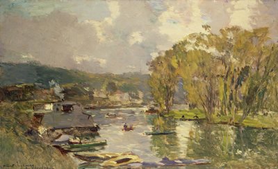 A lo largo del Sena en Meudon, c.1893 de Albert Charles Lebourg