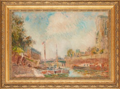Notre-Dame desde el Sena de Albert Charles Lebourg