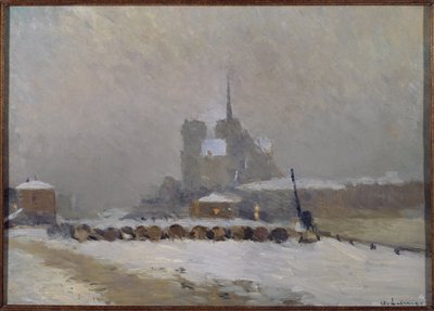 Notre-Dame de París, efecto de nieve, atardecer, hacia 1897 (óleo) de Albert Charles Lebourg