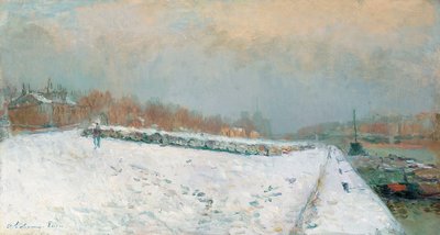 Port de Bercy, Invierno de Albert Charles Lebourg