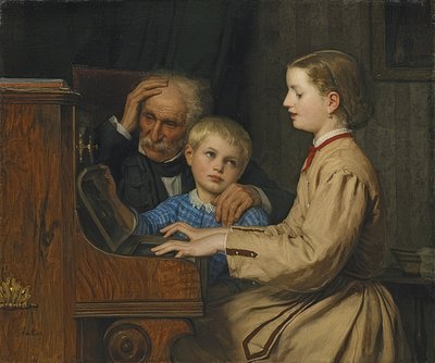 La canción de la patria, 1874 de Albert Anker