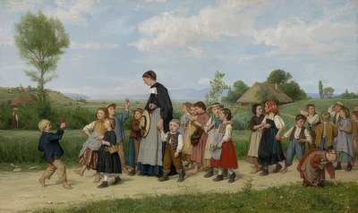 El paseo escolar. 1872 de Albert Anker