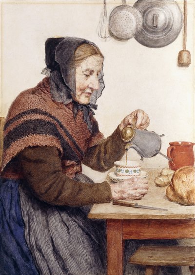 Abuela con café de Albert Anker
