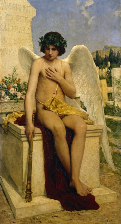 El genio de la muerte de Albert Anker
