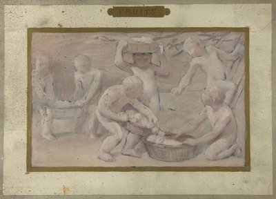 Boceto para la Salle des Fêtes del Hôtel de Ville de París: Fruits, entre 1889 y 1895 (óleo sobre papel) de Albert Aublet