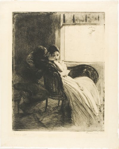 Flirtation, plato seis de Woman de Albert Besnard