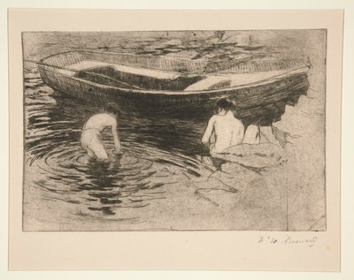 Natación ? Talloires (Bañarse en Talloires) de Albert Besnard