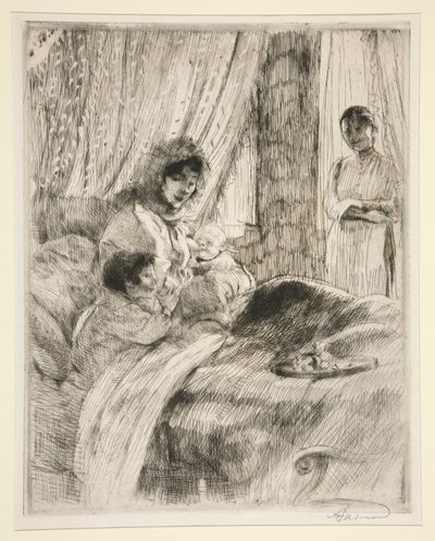 Almuerzo o Feliz Maternidad de Albert Besnard