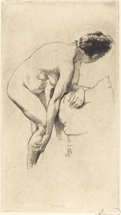 Desnudo sosteniendo su pierna de Albert Besnard