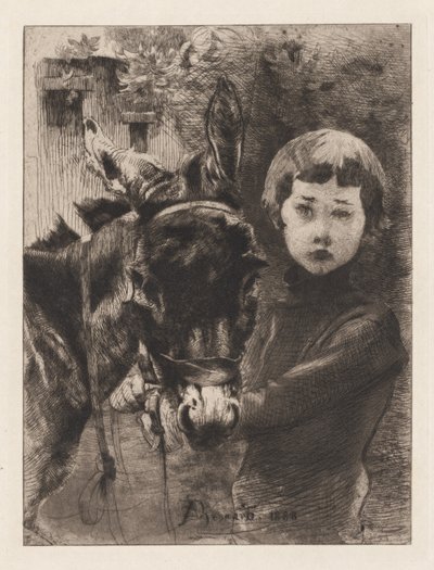 Robert Besnard y su burro de Paul Albert Besnard