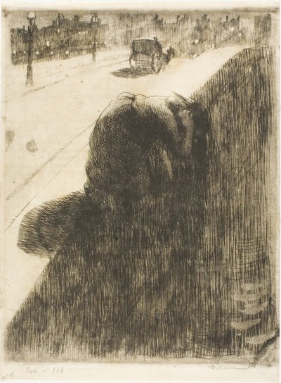 Suicidio, placa once de Mujer de Albert Besnard