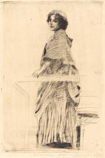 Mujer con una Capa de Albert Besnard