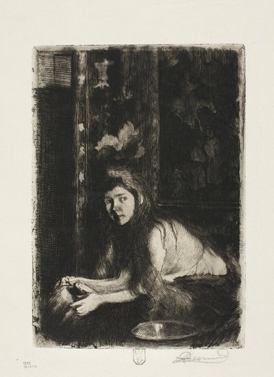 Mujer con un jarrón de Albert Besnard