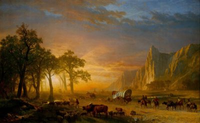 Emigrantes cruzando las llanuras de Albert Bierstadt