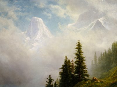 Alto en las montañas de Albert Bierstadt