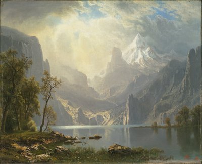 En las Sierras / Lago Tahoe de Albert Bierstadt