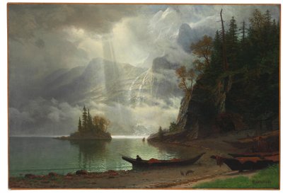 Isla en el lago de Albert Bierstadt