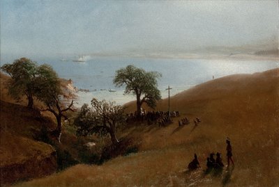 Monterey, California (Estudio para la entrada en Monterey) de Albert Bierstadt