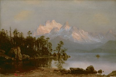 Piragüismo en la montaña de Albert Bierstadt