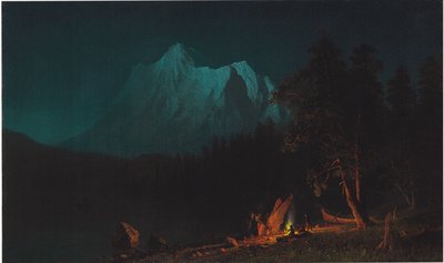 Paisaje montañoso a la luz de la luna de Albert Bierstadt